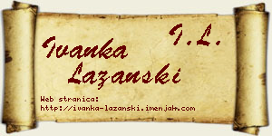 Ivanka Lazanski vizit kartica